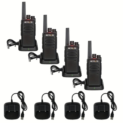 2/4/6/10/20pcs Walkie Talkie, Retevis Walkie Talkies Rechargeable,Portable FRS Two-Way Radios for Adults,Heavy Duty 2 Way Radios Long Range,USB Charging Base,License Free Walkie Talkie for Road Trip Gifts Camping