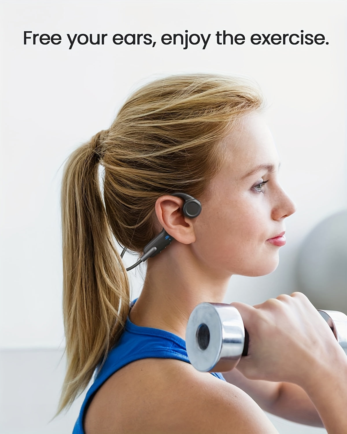 Wireless IPX8 High Quality Open-Ear Bone Conduction Wireless Headphones with 32GB Memory, Suitable for Running, Swimming, Diving, and Outdoor Sports, Comfortable to Wear Without Hearing Damage