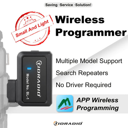 TIDRADIO Ham Radio Wireless Programmer Adapter APP and PC Program Multiple Models No Driver Issues Instead of Program Cable
