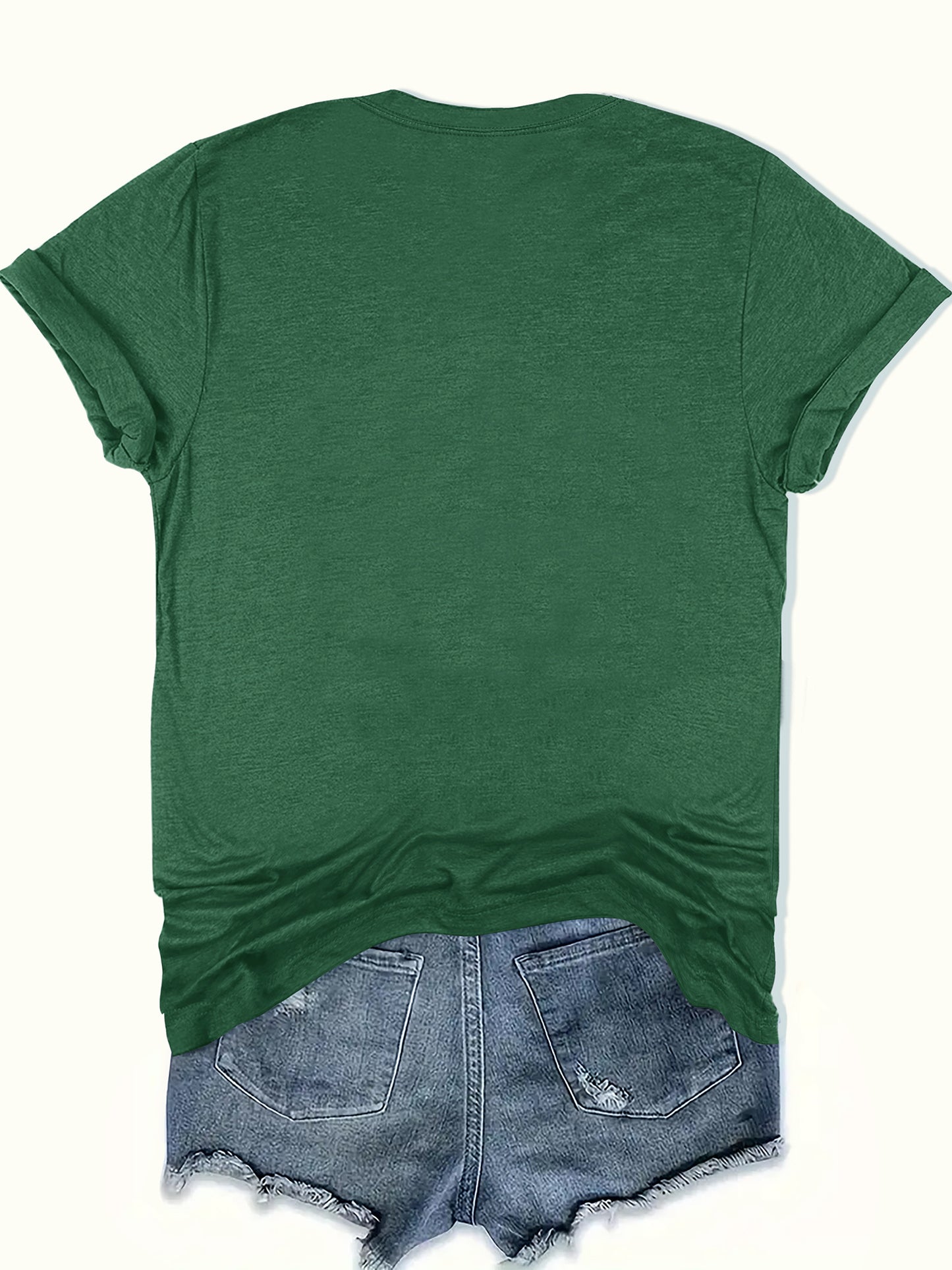 Women'S Green Plant Print T-Shirt with "Just One More" Slogan & Cactus/Succulent Design - Breathable Round Neck Casual Streetwear Top for Gym, Casual Attire, All-Season Comfort - Funny Botanical Graphic Tee for Plant Lovers,