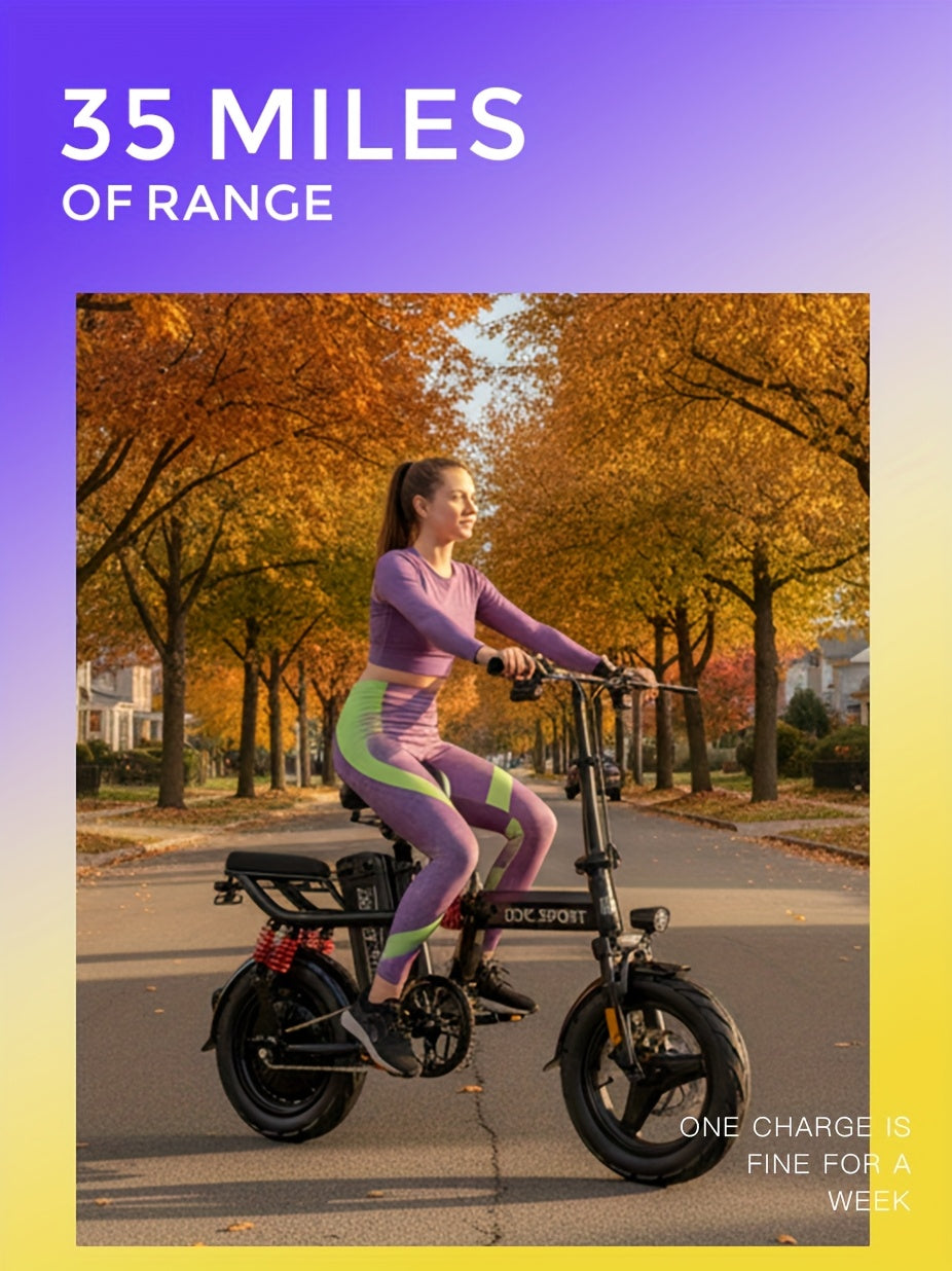 700W Folding E-Bike for Adults: Tackle 25° Hills & 20MPH Speeds. 35-Mile Range with 48V 20Ah Removable Battery, 385LBS Capacity & 11-Layer Shock Absorption for A Smooth Ride. Your All-in-One Commute & Adventure Solution