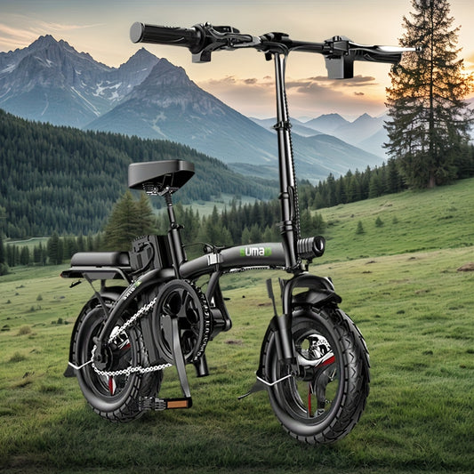 740W Lightweight Cool Off-road Folding Bike 20 Mph, 35 Miles Of Range, Removable Battery, Headlight 390 Lbs Load Capacity, Alloy Steel Frame, Foldable City Commuter Electric Bike, Portable Bike for Fitness And Leisure Enthusi