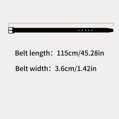 Men's high-quality alloy trendy youth belt, retro fashion style, perfect match with jeans