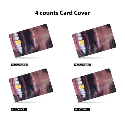 3pcs, 1pc spare Ultra-Thin Vinyl Credit Card Skins - Waterproof, Scratch & Slip Resistant Stickers for Debit, Transit & Key Cards - Sleek White with Colorful Edges