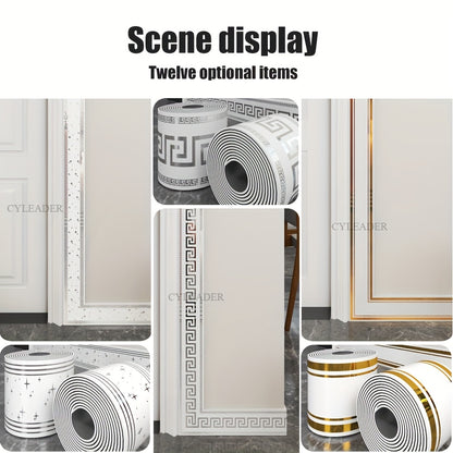 1 Roll, 197 inches x 3.94 inches, Large Roll Thickened Version, European Style Marble Tile Panel Wallpaper, Self-Adhesive PVC Faux Brick, Peel and Stick, DIY Removable No Residue, Waterproof, Wear-Resistant, Long Lifespan, Be