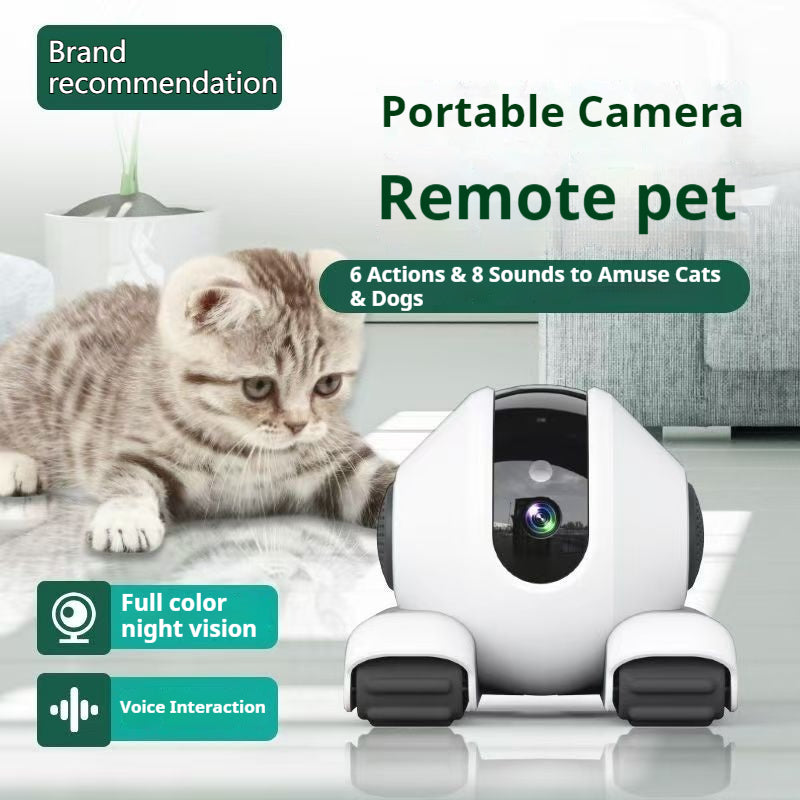 Brand A only sells ultra-high definition pet monitoring mobile home video intercom fully automatic feeding smart video webcam robot pet tracking mobile phone remote remote control feeding machine cat dog hamster cute mother a