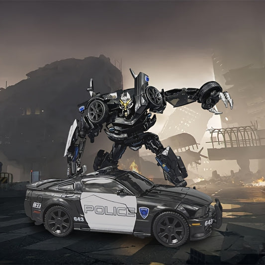 1pc Transformers Roadblock Executor Robot 2-in-1 - Transformable Car with Gun, Detailed Collectible Statue for Home/Office/Party Decor, Durable Metal Construction, Mixed Colors, Movie-Themed Collectible Figure, Office Decorat