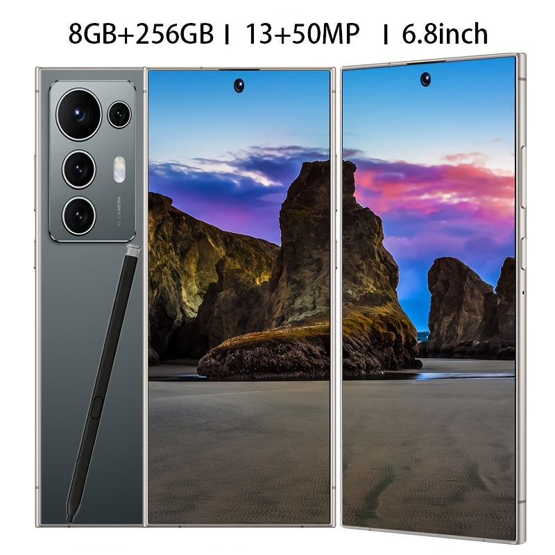 2026 New S25 Ultra Unlocked Smartphone | 8GB+256GBand3.5-inch 3GB+64GB Portable Mini Phone,, 6.8-inch Large HD Display, Dual SIM, Built-in Multifunctional Pen, GPS, Type-C Charging, Metal Frame, Screen Protector, Headphones
