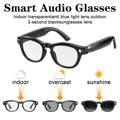 New Release AI Smart Glasses with 8MP HD Camera & 1080P Video Recording, Built-in AI Voice Assistant, Wireless Wireless Smart Glasses for translation (164 Languages), Compatible with iPhone/iOS & Android, ic, Unisex for Men/W