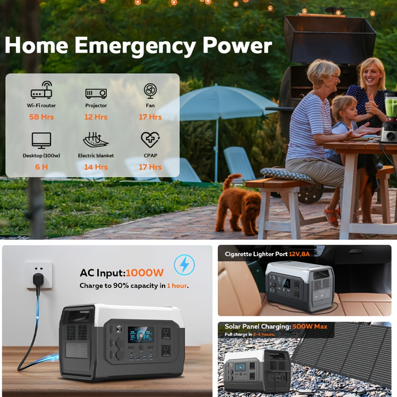 100W Solarpanels Without Bag And Generator/320, 000mAh Power Bank. LiFePO4 Battery UPS, Multi-connector, Durable And Compact Design-portable Camping, Outdoor Charging, Reliable Power Support, Essential for RV Travel, Christma