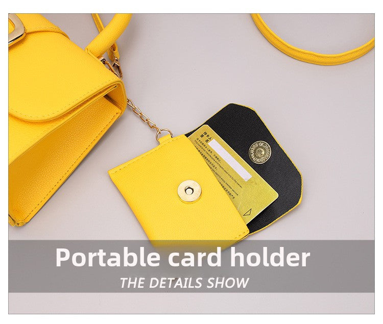 [Square Crossbody Bag] Women'S Small Square Crossbody Bag - Lightweight Synthetic Purse with Snap Closure, Compact Everyday & Formal Bag in Orange, Pink, Blue, Yellow, White, Black - Minimalist Chic Handbag for Women, Crossbo