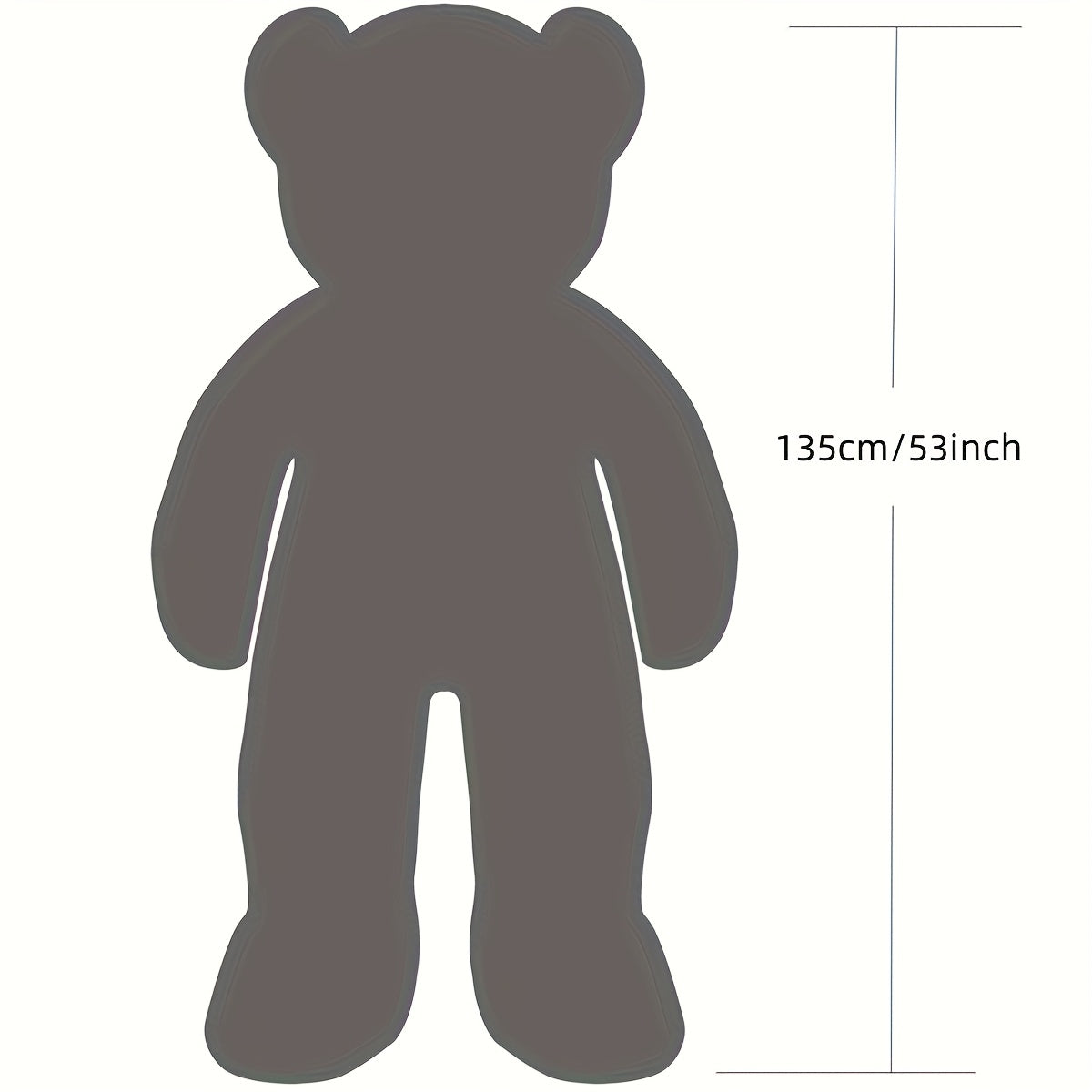 53" Big Teddy Bear Stuffed Animals with Footprints And 14" Heart-shaped Plush Pillow Plush Toy for Girlfriend (White Pink Brown Blue Purple), Stuffed Animals, Huge Stuffed Animal, Small Stuffed Animals, Cuddly Companion, Gift