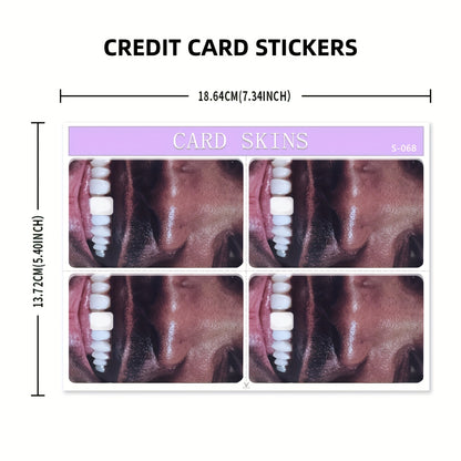 4pcs Credit Card Ultra-thin Light Beige Vinyl No Residue Stickers Suitable for Credit Card Debit Card Transportation Card Key Card Light Beige Protection