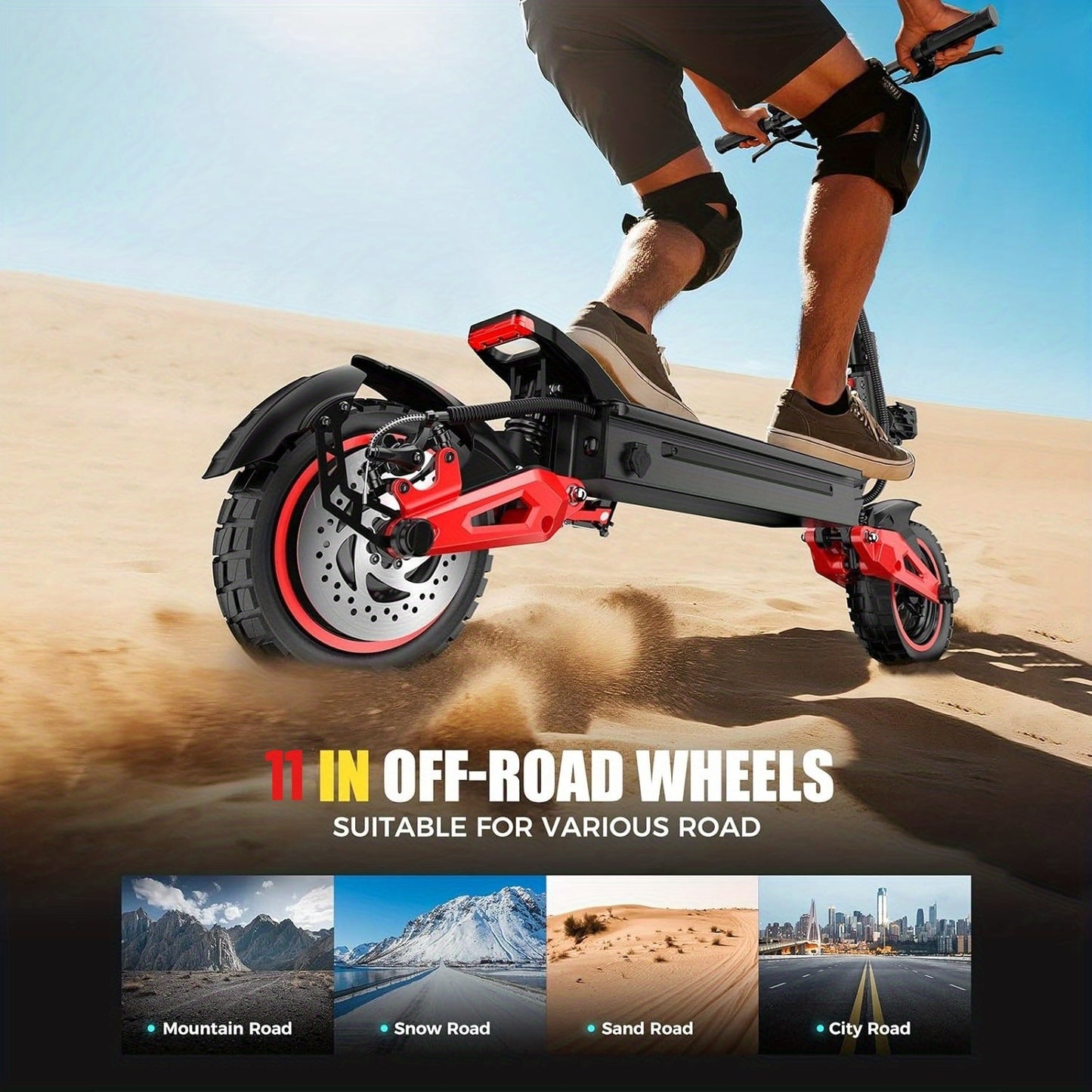 Adult Electric Scooter with 60V 30Ah Battery & 50-55 Mile Range - Heavy-Duty 397 Off-Road All-Terrain Commuter, One-Button Folding System, Dual Suspension & Disc Brakes, Compatible with 100-240V AC Power ( Plug) - for long-ra