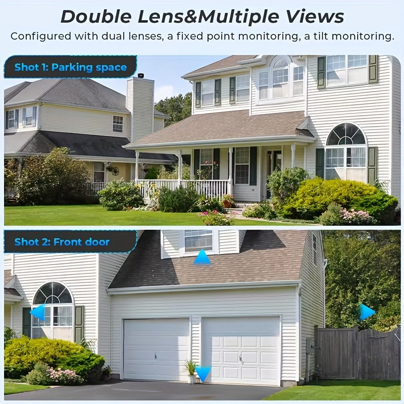 5pcs Solar-powered Security Cameras That See Every Detail For Your House, 314.96inch Ultra HD Crystal Day & Night, 2.4G Long-Range WiFi Never Miss Connection, Smart Night Vision Automatically Active In Dark, Instant 2-Way Tal