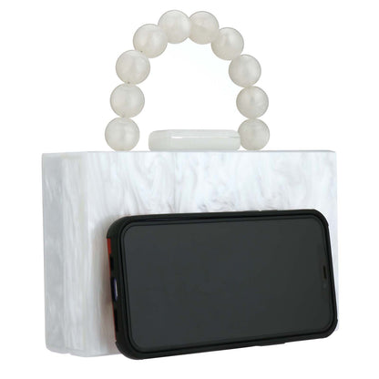Acrylic Handbag Casual Trend Small Square Bags Women Clutches Wedding Party Dating Lady Trendy Evening Bags Chain Shoulder Bag