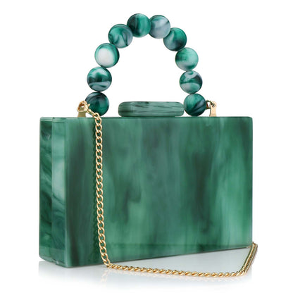 Acrylic Handbag Casual Trend Small Square Bags Women Clutches Wedding Party Dating Lady Trendy Evening Bags Chain Shoulder Bag