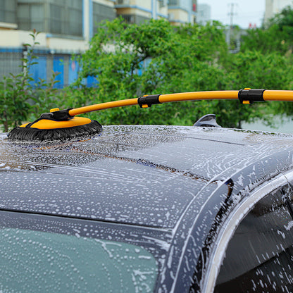 EAFC Car Wash Brush Mop with Long Handle, Replaceable Microfiber Brush Head, with 15° Curved 3 Section Extension Pole, Car Detailing Brush, Car Wash Brush, Easy to Clean, Durable Material, Suitable for Home, Car, RV, Truck