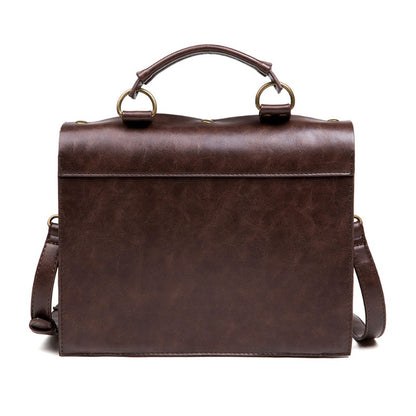 Vintage Steampunk Shoulder Bag - Brown with Gear Accents, Detachable Crossbody Strap, Perfect for Halloween & Parties, Gothic Purse