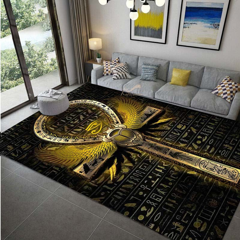 1pc, retro Japanese language judo pattern printed door mat, non-sliding mat, Mat for living room, office, bedroom, outdoor terrace garden yard decorative mat