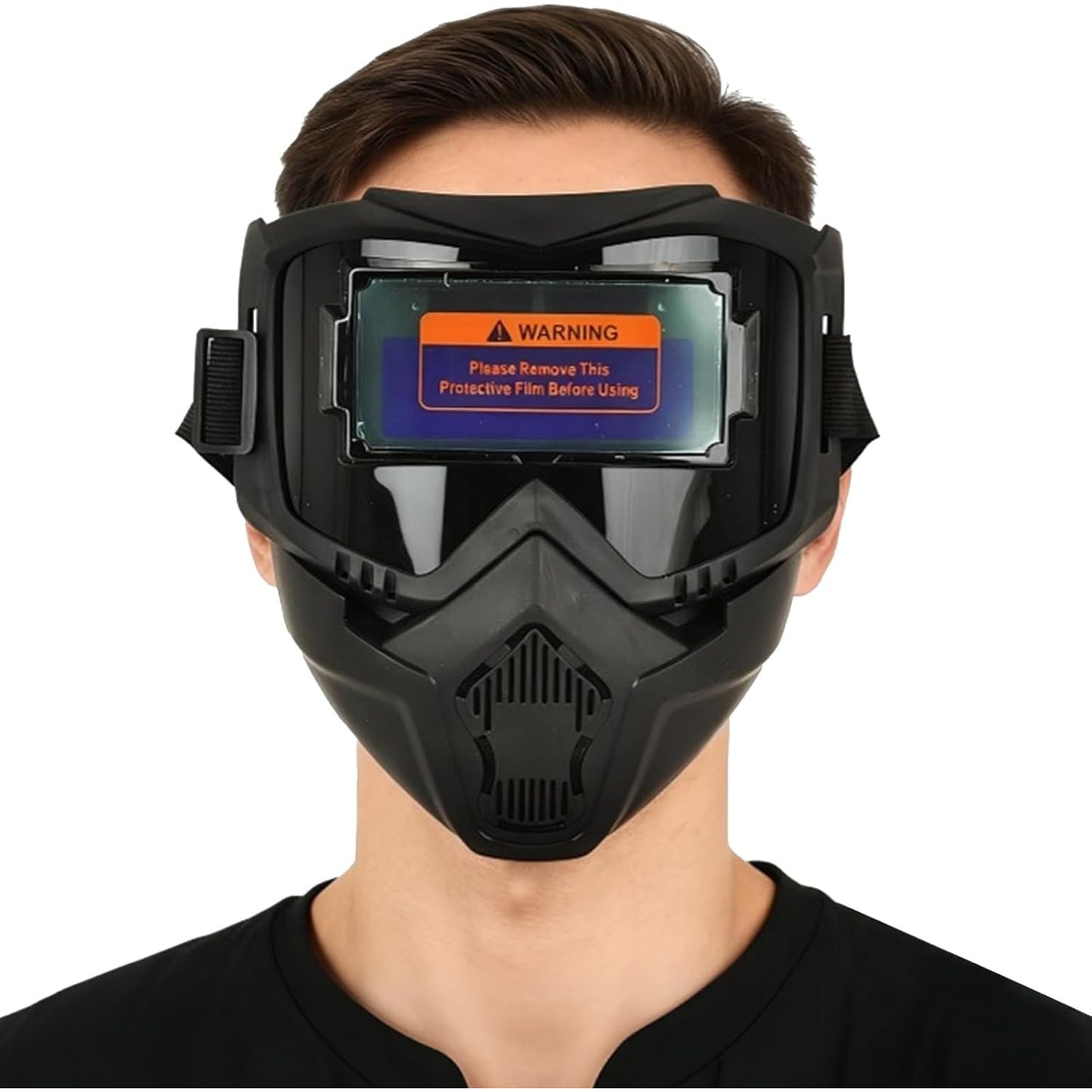 Welding Auto Darkening-Full Face Welding Helmet-Glare Blocking Face Protector, Arc Flash Shield Heat-Insulating Helmet, Eye Protection Gear for Professional Welders-UV IR Protection for Woodworking Metalworking Sanding Mowing