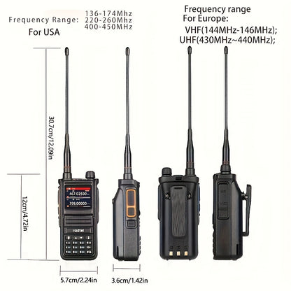 Radtel RT-470X JC-8810 Tri-Band Radio Walkie Talkies 256CH Aviation Air Band Two Way Radio NOAA Marine Long Range Handheld Transceiver USB-C, Wireless Copy Frequency