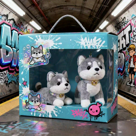 2 Realistic Electric Puppy Toys-interactive Plush Dog with Movable Legs And Barking Function, Cute Gift for Children, Graduation Gift, Christmas Gift, Birthday Gift And, Interactive Plaything, Fun Pet Accessory, Playful Desig