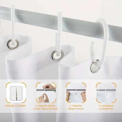1pc/4pcs Winning ship pattern, Apartment bathroom, Shower Room shower curtain, hotel shower curtain set, with 12 hooks, bathroom mat, toilet seat mat and U-shaped mat, bathroom accessories, shower curtain set