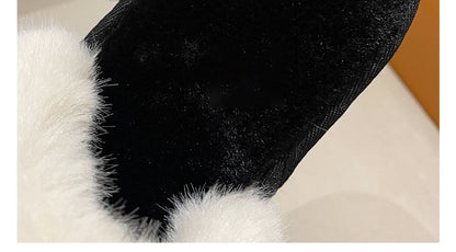Fluffy Women's Slippers Home Winter Chain Luxury Designer Woman Shoes Plush Indoor Casual Platform Fuzzy Fur Slides Elegant New