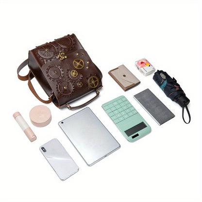 Steampunk Vintage-Inspired Crossbody Bag for Women - Adjustable Strap, Theft-Proof, Perfect for Halloween & Masquerade Parties