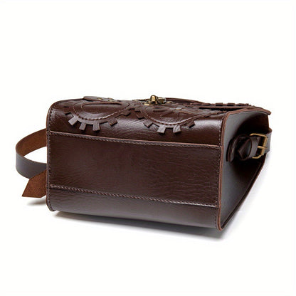 Steampunk Vintage-Inspired Crossbody Bag for Women - Adjustable Strap, Theft-Proof, Perfect for Halloween & Masquerade Parties