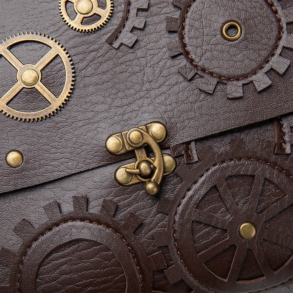 Steampunk Vintage-Inspired Crossbody Bag for Women - Adjustable Strap, Theft-Proof, Perfect for Halloween & Masquerade Parties