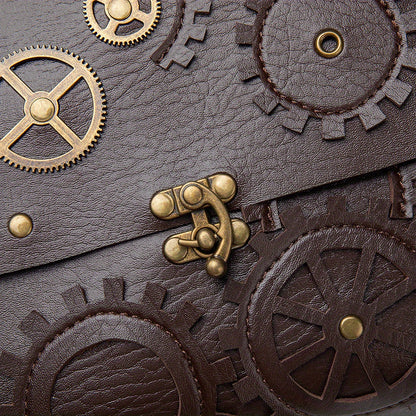 Steampunk Vintage-Inspired Crossbody Bag for Women - Adjustable Strap, Theft-Proof, Perfect for Halloween & Masquerade Parties