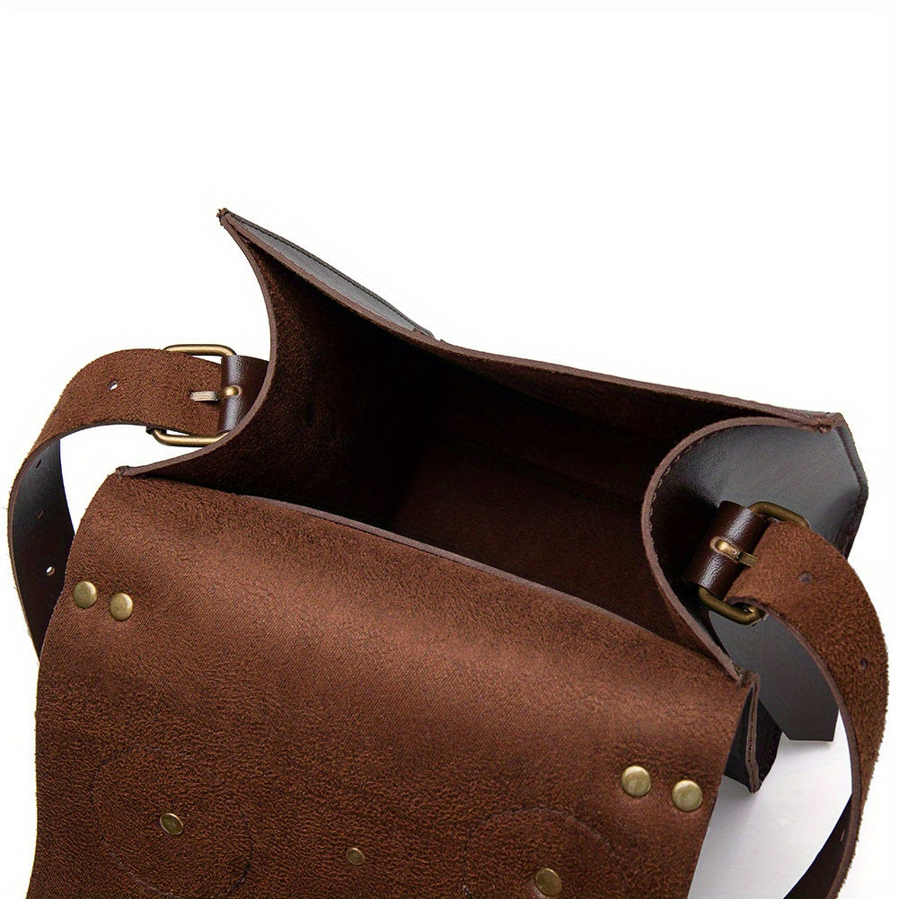 Steampunk Vintage-Inspired Crossbody Bag for Women - Adjustable Strap, Theft-Proof, Perfect for Halloween & Masquerade Parties
