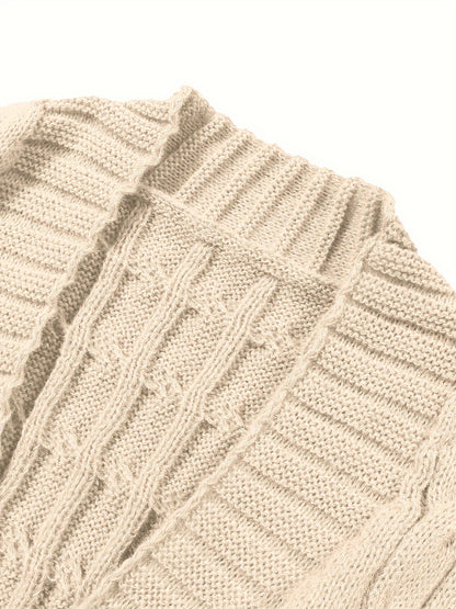 [Cardigan Sweater] Plus Size - Plus Size Cardigan Sweater A23A062