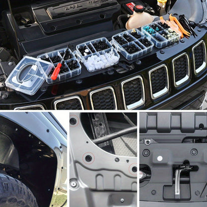 845Pcs Auto Fastener Clips Car Body Push Retainer Pin Rivet Bumper Door Trim Panel Retainer Fastener Kit Auto Removal Tool