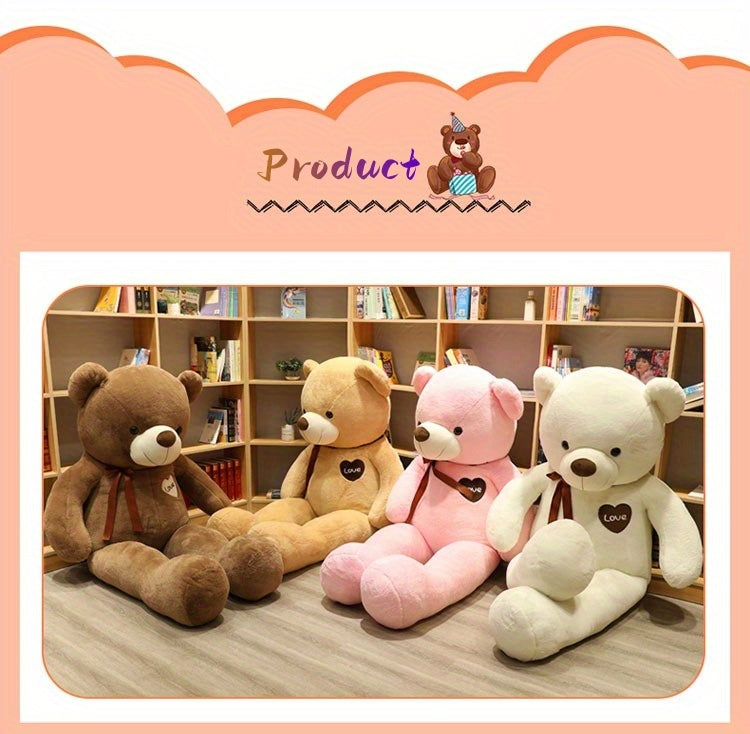 47inch 55inch Big Teddy Bear Stuffed Animal Giant Teddy Bear with Love Heart Large Plush Toy Huge Soft Doll Gift for Kids Girls Girlfriend on Birthday Valentine'S Day Christmas