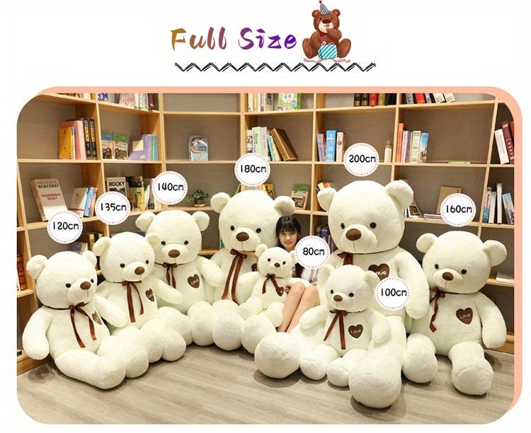 47inch 55inch Big Teddy Bear Stuffed Animal Giant Teddy Bear with Love Heart Large Plush Toy Huge Soft Doll Gift for Kids Girls Girlfriend on Birthday Valentine'S Day Christmas