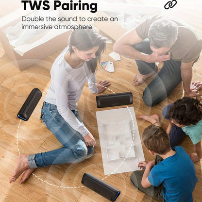 Wireless Speaker That Delivers 20W Stereo Sound, Features IPX5 Waterproofing, Offers Up to 24 Hours of Playtime, Includes RGB Lighting, Supports TWS Pairing, Utilizes Wireless 5.3, And Is Suitable for Home Use, Outdoor Activi