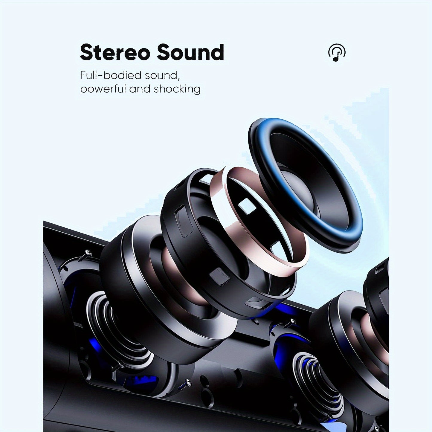 Wireless Speaker That Delivers 20W Stereo Sound, Features IPX5 Waterproofing, Offers Up to 24 Hours of Playtime, Includes RGB Lighting, Supports TWS Pairing, Utilizes Wireless 5.3, And Is Suitable for Home Use, Outdoor Activi