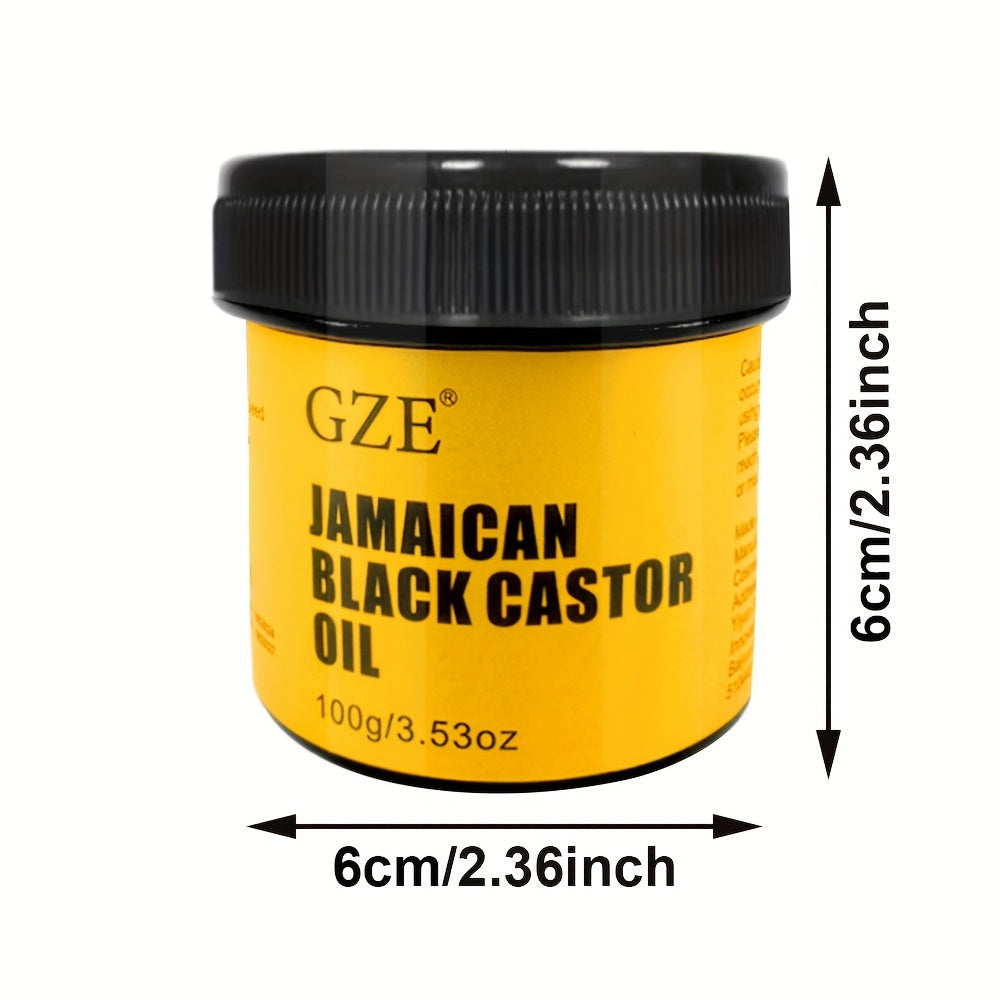 GZE JAMAICAN Black Castor Oil Pure Cold-Pressed for Hair Skin Moisturizing and Scalp Care - Jamaican Castor Oil for Hair, Eyelash and Eyebrow Strong Hair Large Hair Density for Both Hair & Eyelash