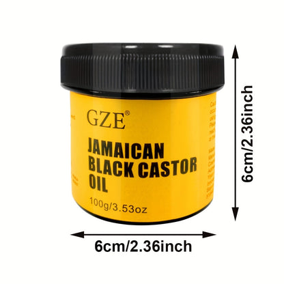 GZE JAMAICAN Black Castor Oil Pure Cold-Pressed for Hair Skin Moisturizing and Scalp Care - Jamaican Castor Oil for Hair, Eyelash and Eyebrow Strong Hair Large Hair Density for Both Hair & Eyelash
