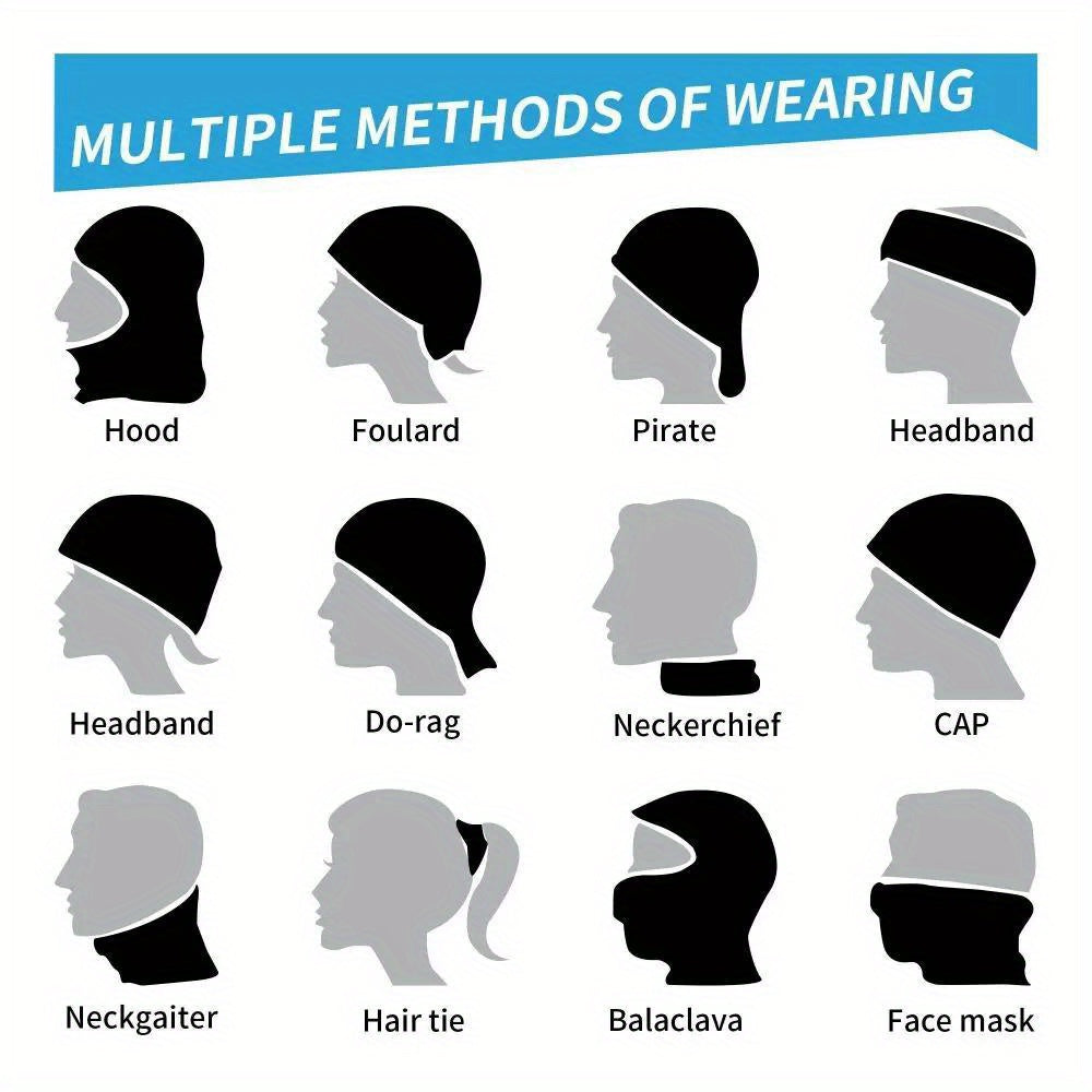 Men' Gothic Skull & Rose Bandana - Multi-Functional Neck Gaiter & Headwear Scarf with Thin Wrap for Concealment - Edgy Goth Accessory for Parties, Outdoor, Casual Attire - Convertible Headband & Face Cover (No)