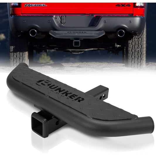 Hitch Step with 2 Inch Hitch Receiver Compatible with Vehicles Trailer Truck Pickup, Anti Slip Hitch Mount Rear Bumper Guard Protector
