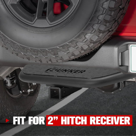 Hitch Step with 2 Inch Hitch Receiver Compatible with Vehicles Trailer Truck Pickup, Anti Slip Hitch Mount Rear Bumper Guard Protector