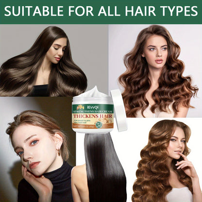 30g Dry Hair Cream, Hair Strengthening Essential Oil Products for Men and Women, Makes Thin Hair Look Thicker, Stronger, and Fuller, Contains Ginger, Jojoba Oil, Biotin, and Ginseng Extract. Topical Solution for All Hair Type