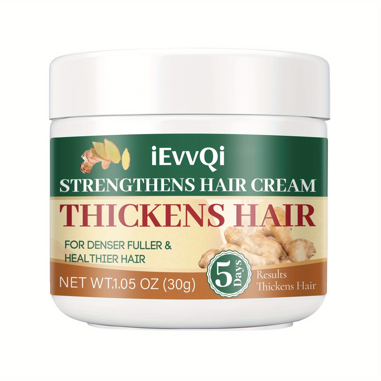 30g Dry Hair Cream, Hair Strengthening Essential Oil Products for Men and Women, Makes Thin Hair Look Thicker, Stronger, and Fuller, Contains Ginger, Jojoba Oil, Biotin, and Ginseng Extract. Topical Solution for All Hair Type