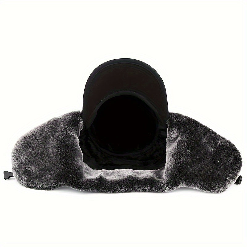 1 Men's Winter Warm Flat Top Hat, Middle-aged and Elderly Balaclava Cap for Outdoor Cycling Ski Hats with Adjustable Buckle Windproof Ear Protection, Winter Cap for Men, Ski Mask, Winter Cycling Headband, Winter Hat, Snow Gea