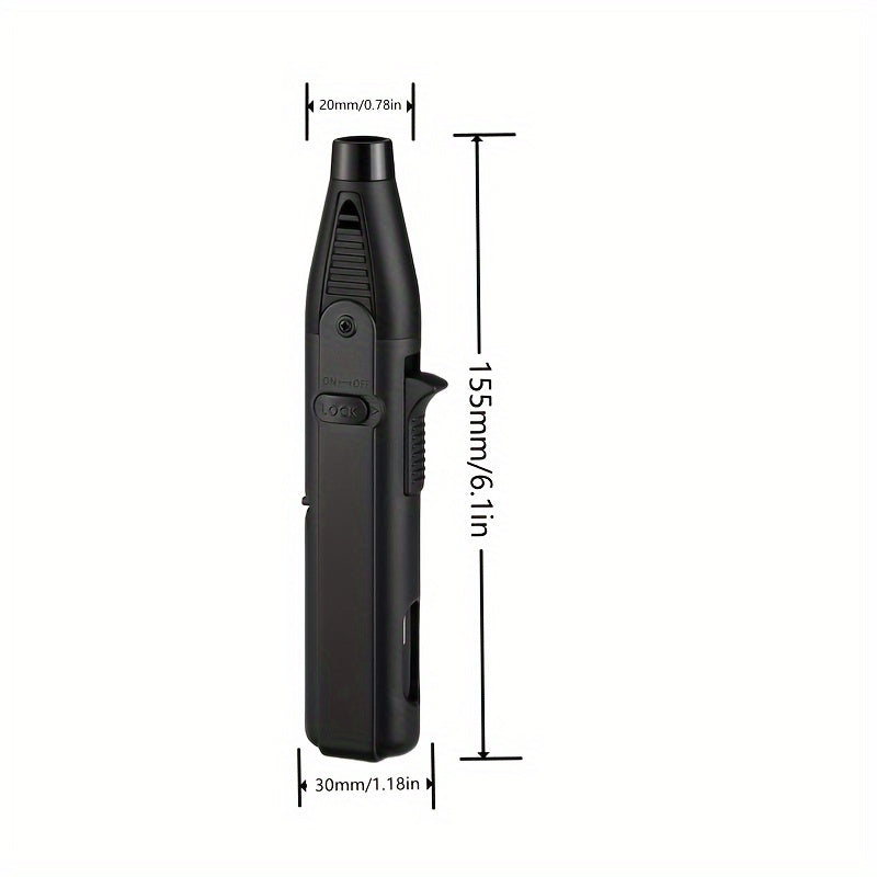 1300° Torch Lighter Featuring a Blue Flame And Safety Lock, a Bright Flame Lighter That Is Refillable with Butane Gas, Designed for Outdoor Use with Windproof Jet Flame, Comes in Gift Box Packaging, Ideal for Candles, Bbqs,