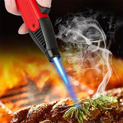 1300° Torch Lighter Featuring a Blue Flame And Safety Lock, a Bright Flame Lighter That Is Refillable with Butane Gas, Designed for Outdoor Use with Windproof Jet Flame, Comes in Gift Box Packaging, Ideal for Candles, Bbqs,